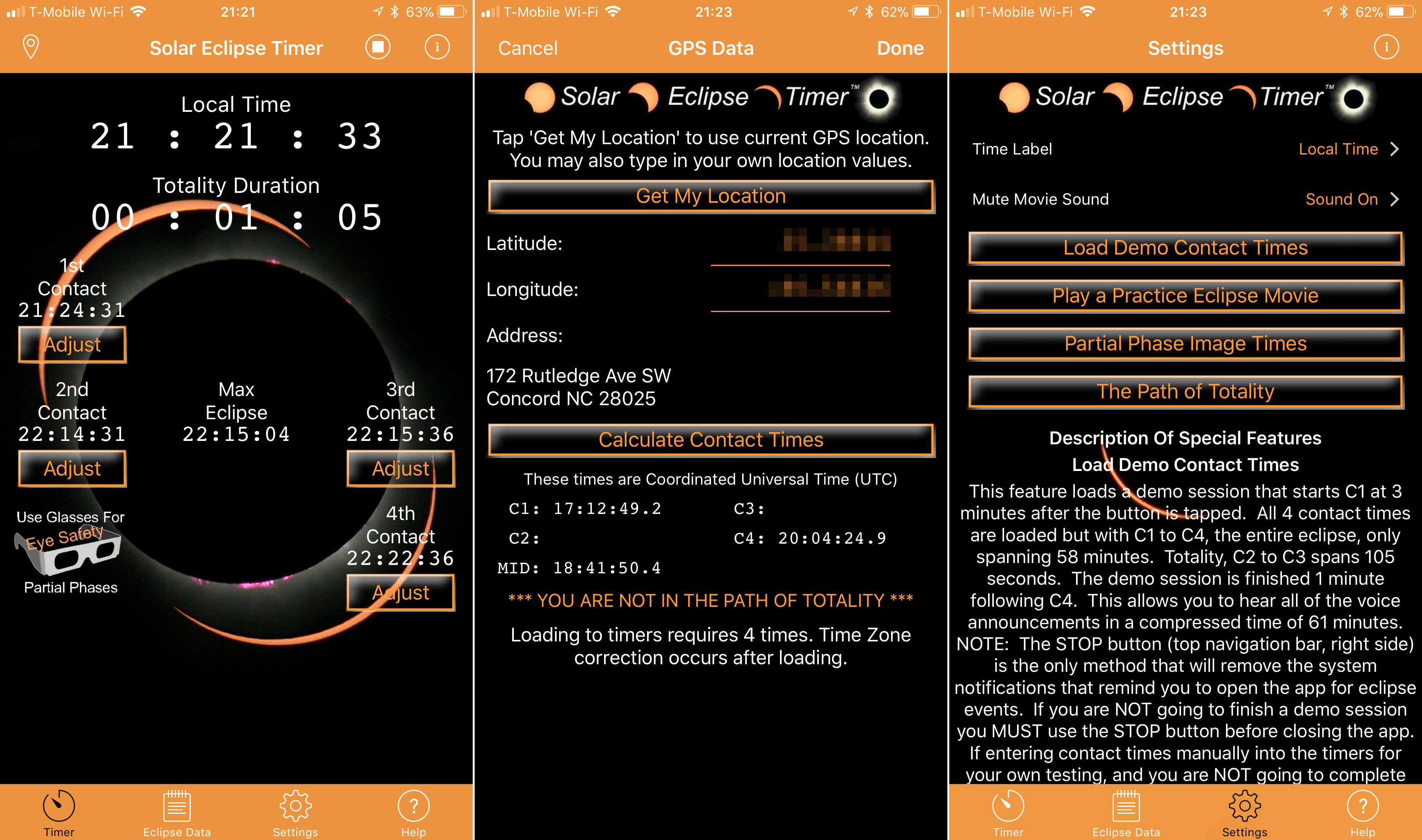 eclipse timer countdown